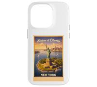 Empire Poster rétro New York City Statue de la Liberté Coque pour iPhone 14 Pro