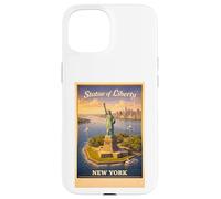 Empire Poster rétro New York City Statue de la Liberté Coque pour iPhone 15