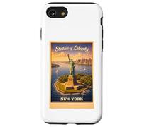Empire Poster rétro New York City Statue de la Liberté Coque pour iPhone SE (2020) / 7/8