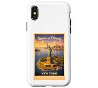 Empire Poster rétro New York City Statue de la Liberté Coque pour iPhone X/XS