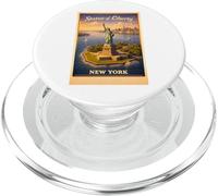 Empire Poster rétro New York City Statue de la Liberté PopSockets PopGrip pour MagSafe
