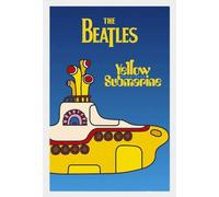 Empire Poster The Beatles Yellow Submarine Version 2 + accessoires de fixation Cadre en MDF blanc