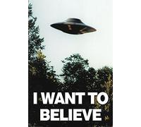 Empire Poster X-Files, The I Want to Believe + accessoires de fixation Cadre en MDF noir