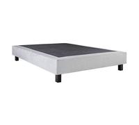 EMPIRE - Sommier Tapissier 160x200 Gris Pieds Bois massif