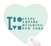 empire state building new york Jeux de tapis de souris en forme de coeur