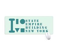 empire state building new york tapis de souris large cousues bords mat étendu game bureau