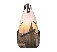Empire State Building Pingouins Mignons prenant des Photos Sac à bandoulière, Sac à bandoulière pour Homme et Femme, utilisé pour Les Loisirs et Les Voyages