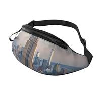 Empire State Building Sac banane imprimé pour homme et femme avec sangle réglable pour randonnée, course à pied, voyage, cyclisme, Noir , Taille unique, Sac à dos décontracté