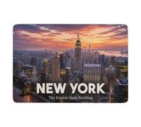Empire State Building Tapis 150 X 100 Cm, Antidérapant Pour Intérieur | Tapis de salon pour une ambiance cocooning, avec dos à points PVC antidérapants; pour chambre d'amis et coin lecture