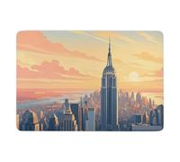 Empire State Building Tapis 150 X 100 Cm, Doux Antidérapant Pour Chambre | Tapis de chambre avec surface douce; ajoute une touche douce et décorative; pour petits espaces intérieurs