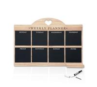 Empire Tableau noir mural effaçable à sec avec chiffon blanc et stylo pour cuisine, travail et maison (standard, bois)