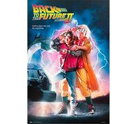empireposter Back to The Future II - Getting Back - Poster de film imprimé - Dimensions : 61 x 91,5 cm + cadre amovible Shinsuke® Maxi en plastique argenté, vitre acrylique
