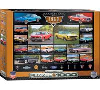 empireposter Cars américain des années 60 - Puzzle de 1000 pièces au format 68 x 48 cm + accessoires de puzzle