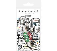 empireposter Friends - Central Perk Sketch - Porte-clés en caoutchouc - env. 4,5 x 6 cm