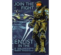 empireposter Halo - Infinite - Join The Fight - Poster Games - Dimensions : 61 x 91,5 cm + cadre amovible Shinsuke Maxi MDF Chêne, vitre acrylique