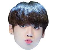 empireposter Masque en carton Bangtan Boys BTS Jungkook de qualité supérieure avec trous pour les yeux et élastique - Dimensions : environ 30 x 21 cm - Masque de célébrité amusant