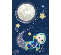 empireposter Moon and Me Hush Hush Poster Impression Dimensions 61 x 91,5 cm + 2 barres d'affiche en plastique 62 cm Noir