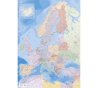 empireposter Poster géant XXL - Carte de l'Europe - Poster éducatif 1:34 Mio - Dimensions : 100 x 140 cm