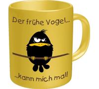 empireposter Rahmenlos Tasse avec inscription humoristique en allemand Der frühe Vogel kann Mich mal Ø 8,5 cm Hauteur 9,5 cm