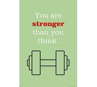 empireposter You Are Stronger Than You Think - Poster motivation imprimé - Dimensions : 61 x 91,5 cm + cadre amovible Shinsuke® Maxi MDF noir, vitre acrylique