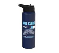 Emploi de bureau de poste Définition drôle de commis de poste Employé postal Stainless Steel Insulated Water Bottle