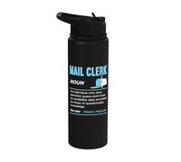 Emploi de bureau de poste Définition drôle de commis de poste Employé postal Stainless Steel Insulated Water Bottle