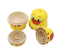 Emploi Dolci russe en bois - Ensemble de nidification peinte à la main, figurines de style vintage | Finition sculptée lisse avec motifs lumineux et design vide idéal pour la présentation culturelle