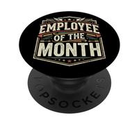 Employee of The Month Coworker Appreciation Women Men PopSockets PopGrip Adhésif