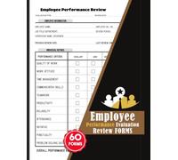 Employee Performance Evaluation Review Forms: for Human Resources, Small Businesses & Organizations | Track Up to 11 Performance Qualities | 60 Forms, 120 Two-Sided Pages