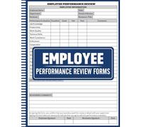 Employee Performance Review Forms: Simple and Professional HR Evaluation Logbook to Track Employee Growth, Productivity, and Performance Reviews, Employee Job Performance Appraisal Forms