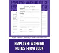 Employee Warning Notice Form Book: 50 Disciplinary Action Write-Up Forms for Managers, Supervisors, and Small Business Owners | 8.5 x 11 in.