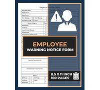 Employee Warning Notice Form:: Warning Notice and Write Up Forms | Employees Disciplinary Action Book | Employee Performance Violation Record