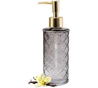 EMPO Distributeur de Savon Liquide en Verre de Style rétro, avec Pompe en Plastique ABS, distributeurs de Lotion pour Cuisine, Salle de Bain (Gris)