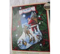 Dimensions Empoissonnement d'arrivée du père Noël compté Point de Croix Kit-16 Long