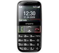 Emporia ACTIVE Téléphone portable pour séniors IP54, avec station de charge, Touche SOS noir