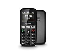 emporia E30 Téléphone mobile pour seniors, Téléphone à touches sans contrat, Téléphone portable avec bouton d'urgence, Touches extra larges, Idéal pour les personnes âgées, Utilisation facile, Noir