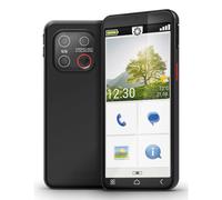 emporiaSMART.7mini Smartphone Senior débloqué, Android 15 avec Bouton d’Urgence, écran Tactile 5,45", NFC, capteur d’Empreintes, Compatible appareils auditifs, Compact & Puissant, Noir