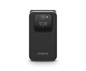 Emporia JOY Telefono Cellulare per Anziani Clamshell 2.8"" Nero Resistente IP54