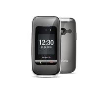 Emporia ONE Noir/Gris V200.V3.SG.01 : Mobile clapet 2.4" 240x320, 2MP, Bluetooth 3.0, 2G, RAM 32MB, ROM 128MB, SD, Batterie 900mAh, IP54