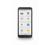 Emporia SMART.4 - Smartphone facile à utiliser pour personnes âgées avec fonction d'urgence, débloqué pour tous les transporteurs, 32 Mo de RAM avec étui à rabat noir
