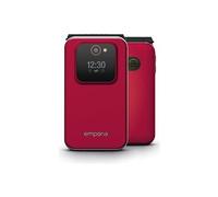 Emporia Joy-LTE Téléphone Portable pour Seniors 2G, à Rabat, sans contrat, avec Bouton d'appel d'urgence, écran de 2,8", Rouge