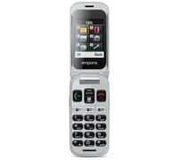Emporia One Téléphone pour Personnes âgées - sans contrat - avec Bouton d'appel d'urgence - Écran de 2,4" - Argenté/Gris argenté