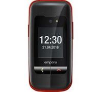 emporiaONE - Téléphone mobile - microSDHC slot - GSM - 240 x 320 pixels - TFT - 2 MP - noir, rouge Rood en zwart G
