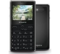 emporiaPRIME LTE - 4G téléphone de service - RAM 64 Mo / Mémoire interne 128 Mo - microSD slot - Écran LCD - 320 x 240 pixels - rear camera 2 MP Noir G