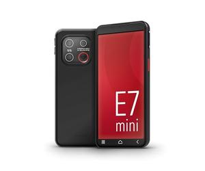 emporiaSMART.7mini Smartphone Senior débloqué, Android 15 avec Bouton d’Urgence, écran Tactile 5,45", NFC, capteur d’Empreintes, Compatible appareils auditifs, Compact & Puissant, Noir