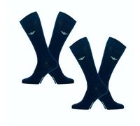 Emporio Armani Homme 2-pack Long Socks Chaussettes, Marine, Taille Unique EU
