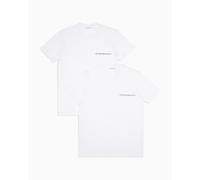 EMPORIO ARMANI 2-Pack Crew Neck T-Shirt, Blanc/Blanc, L Homme