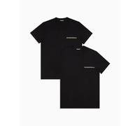 Emporio Armani 2-Pack Crew Neck T-Shirt, Noir/Noir, L (Lot de 2) Homme