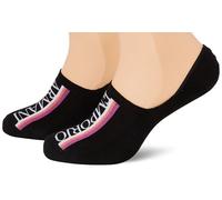 EMPORIO ARMANI 2-Pack Long Socks Chaussettes, Noir/Noir, S-M Femme