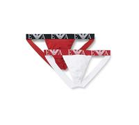 EMPORIO ARMANI 2-Pack Thong Strings, Red/White, XL Homme